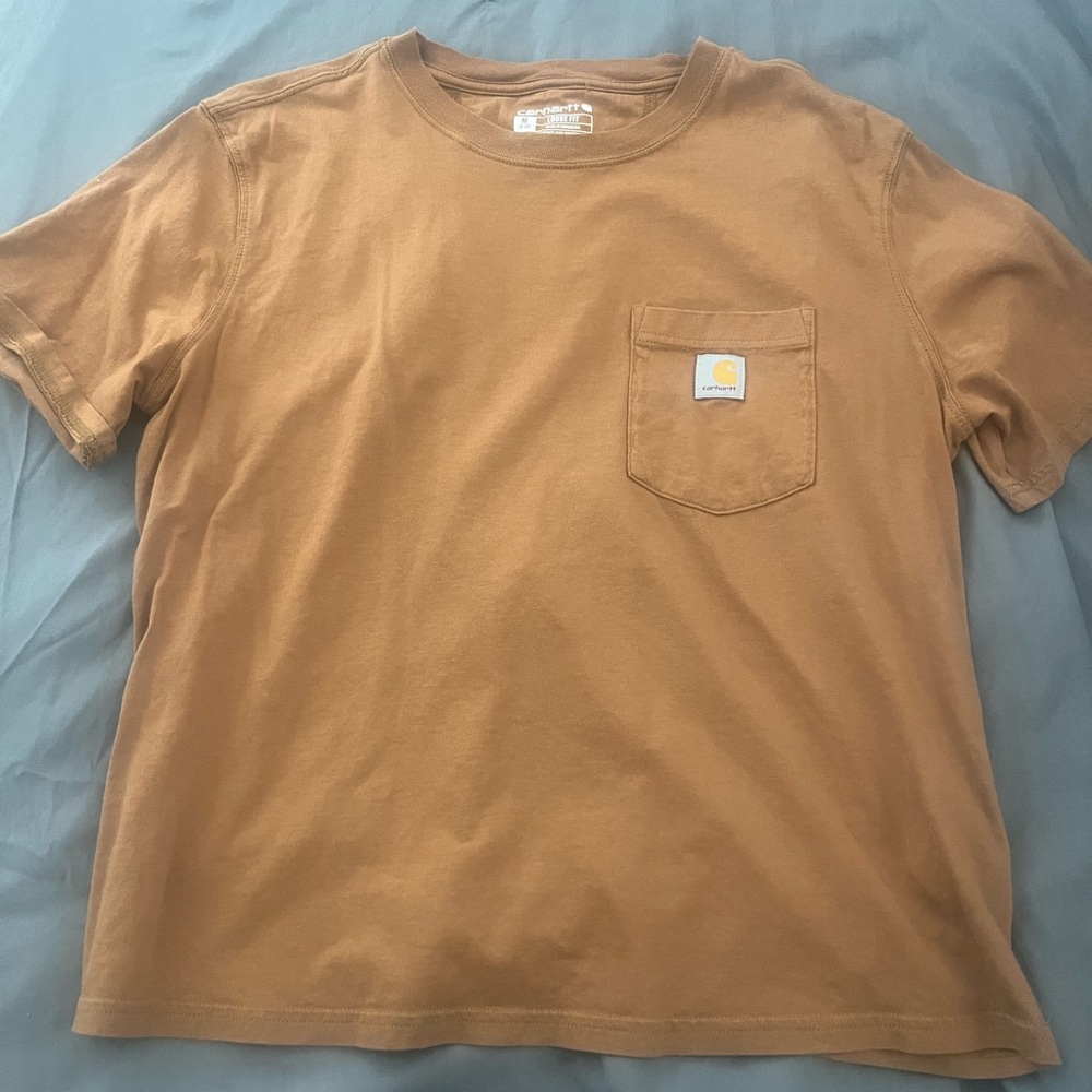 Carhartt Tan Short-Sleeve Tee with Pocket